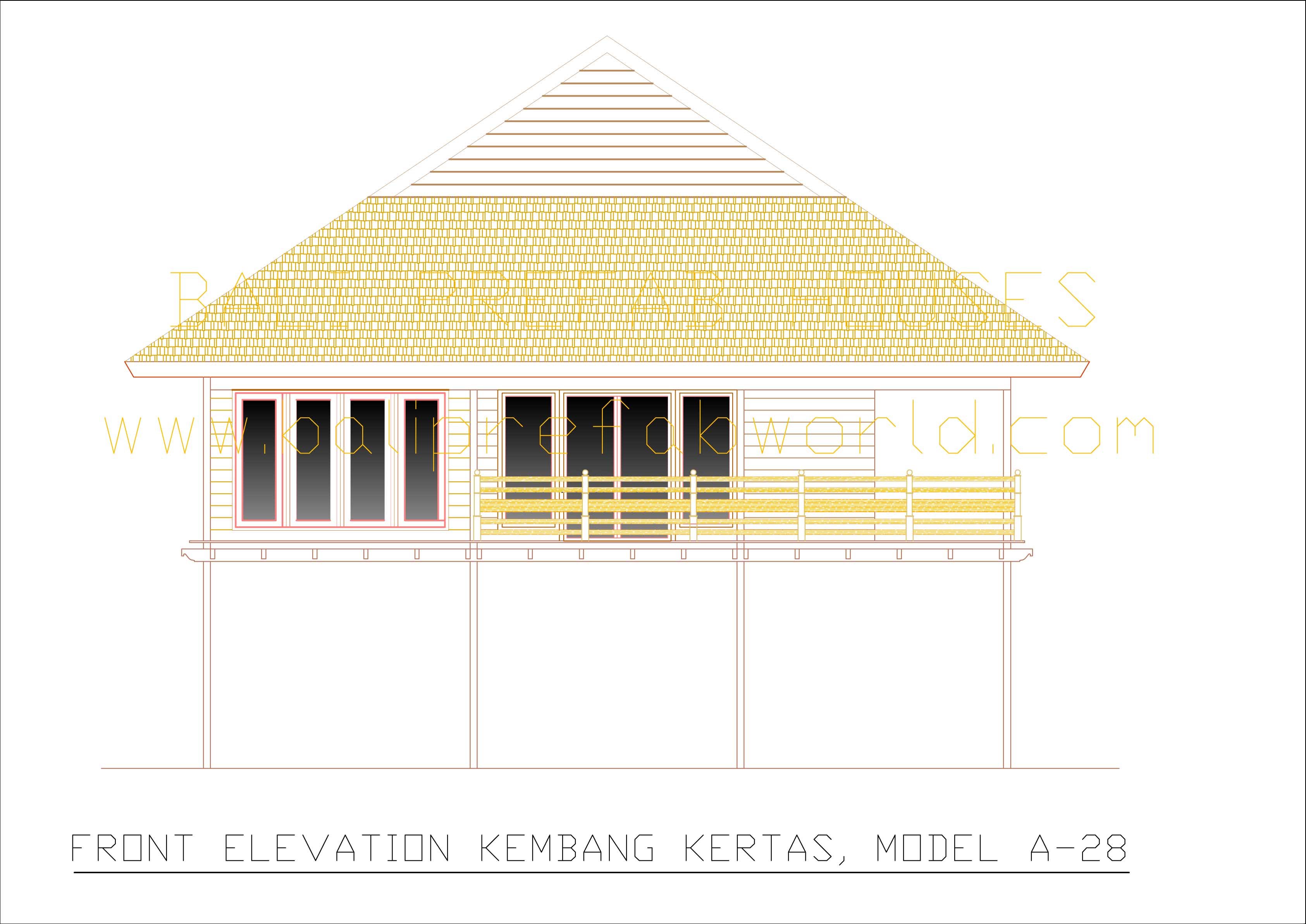 Kembang kertas front elevation