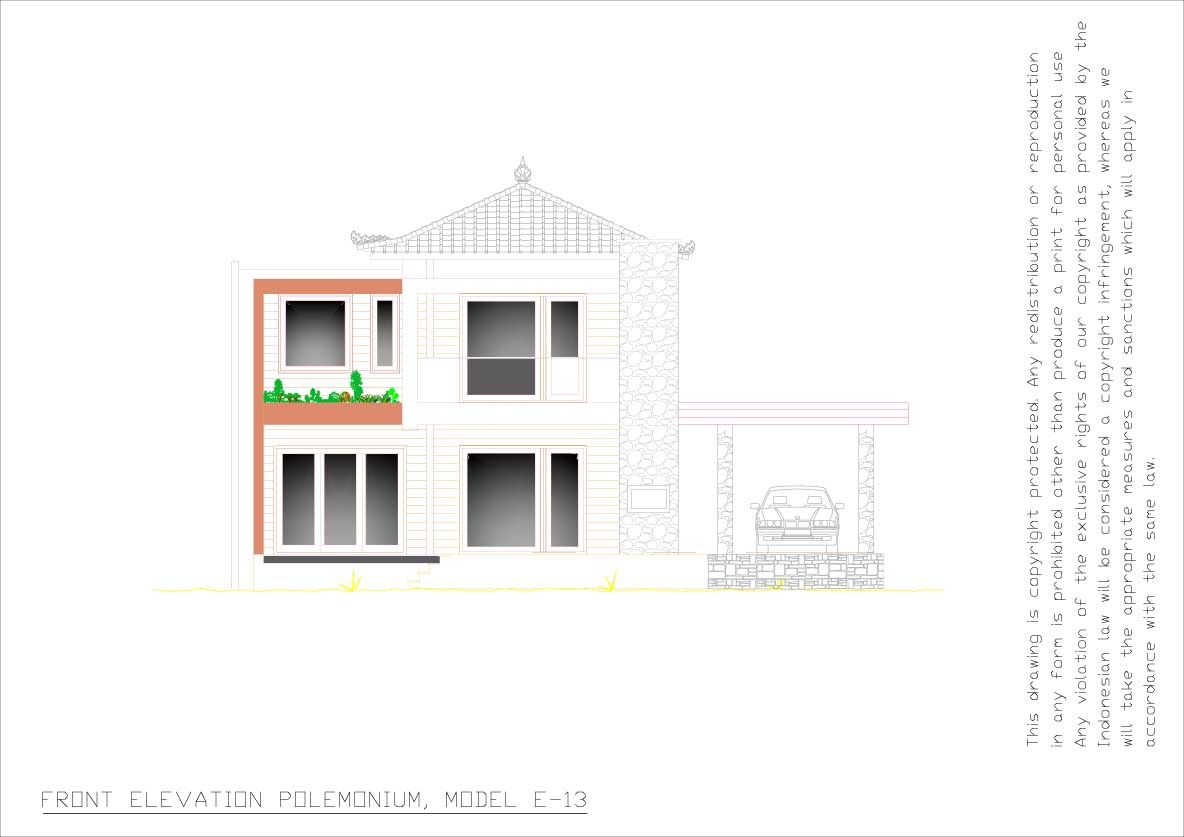 Polemonium front elevation
