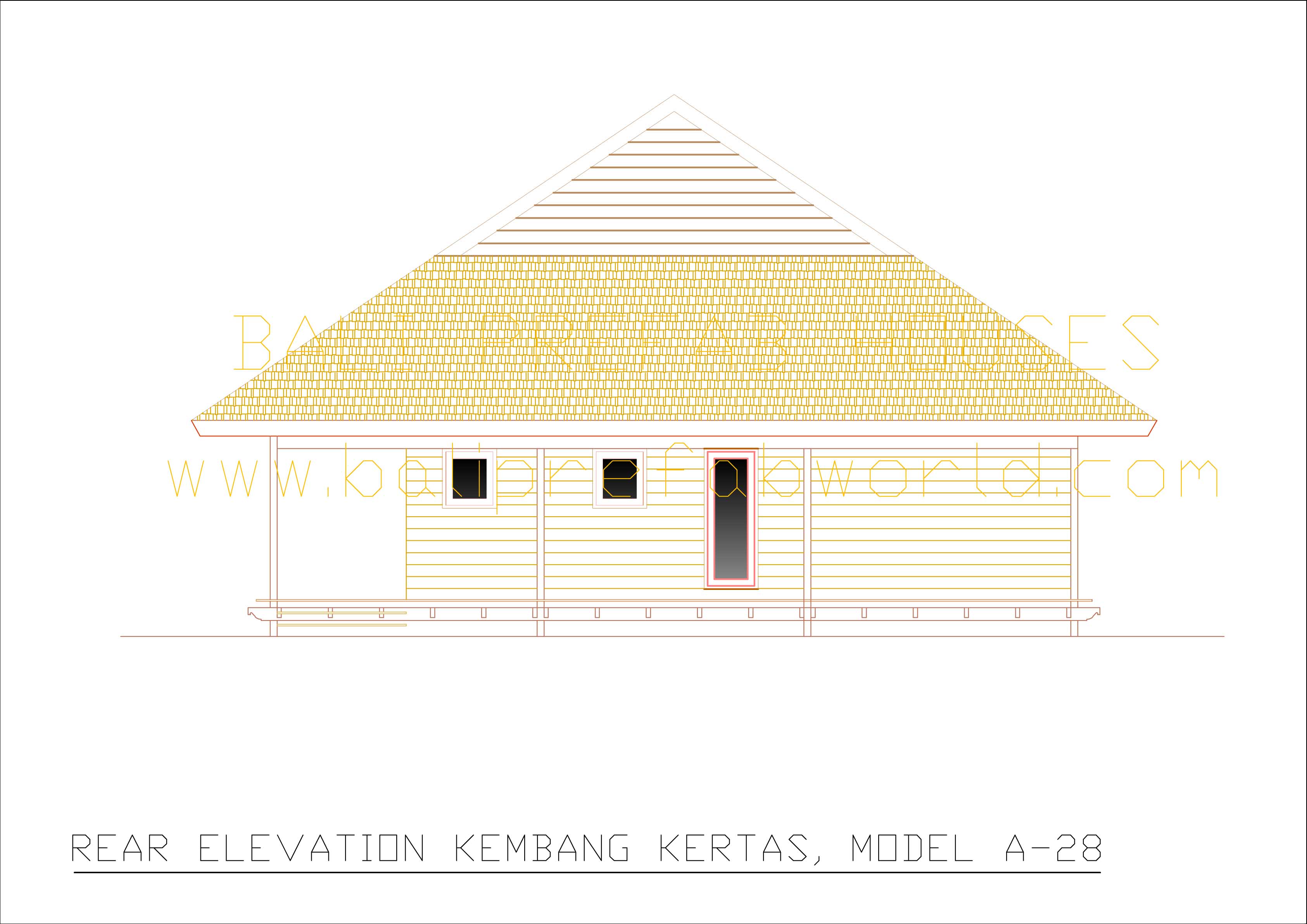 Kembang kertas rear elevation