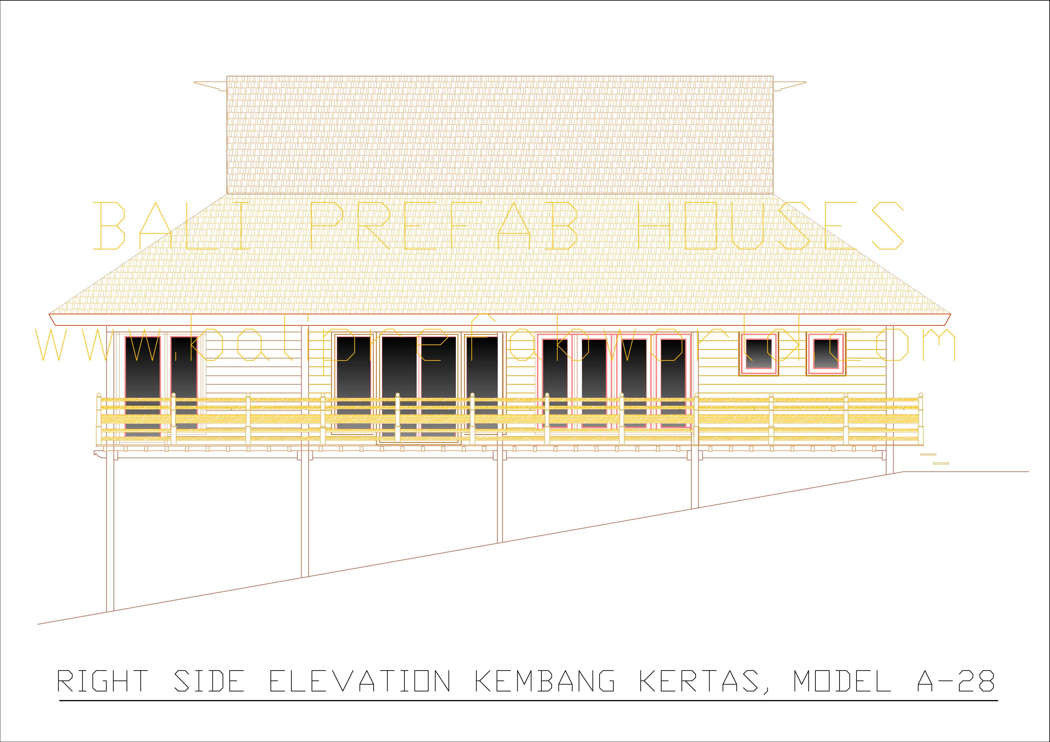 Kembang kertas right side elevation