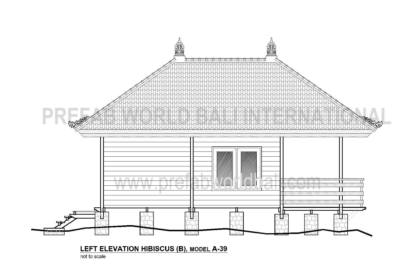Hibiscus left elevation