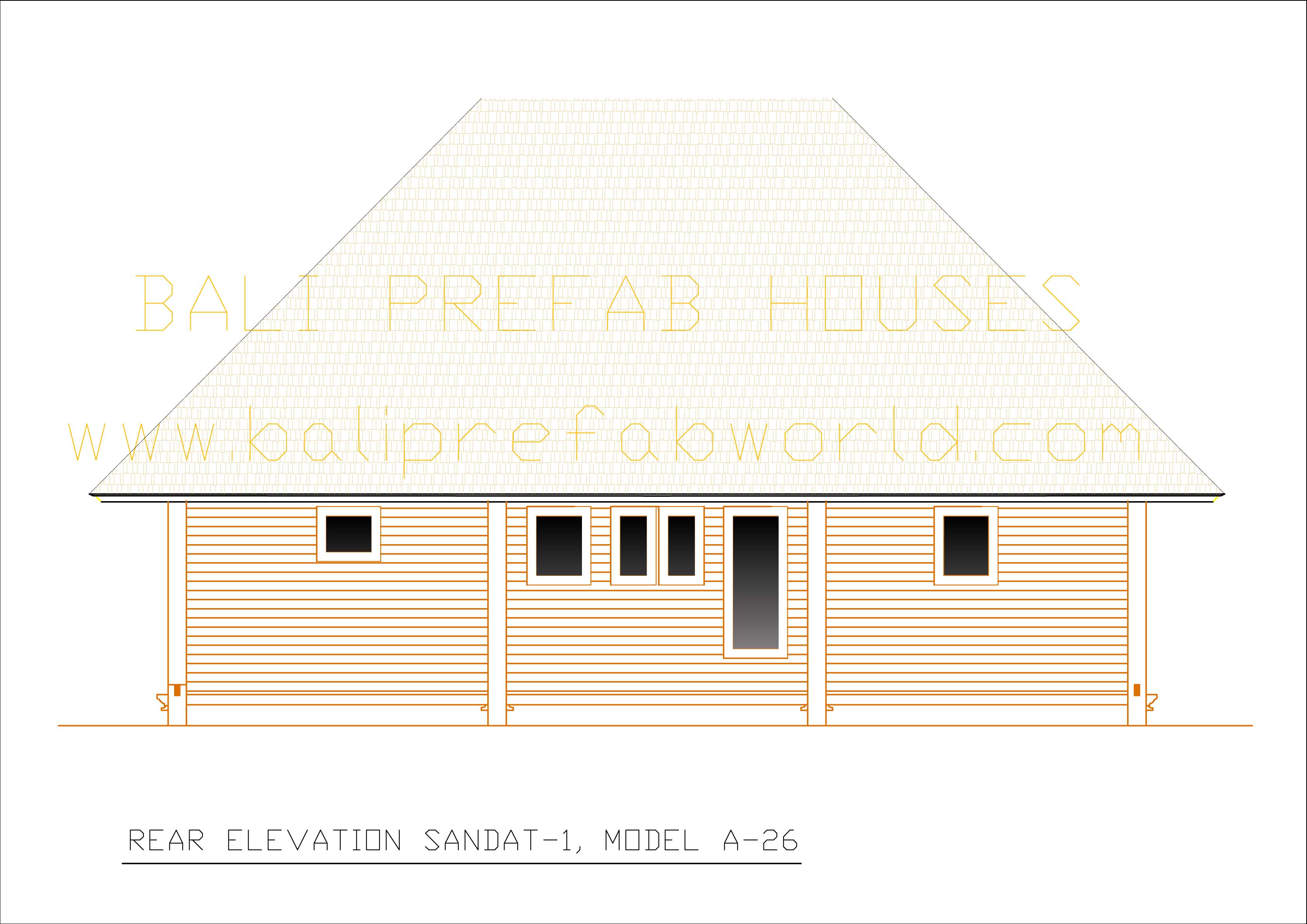Sandat 1 rear elevation
