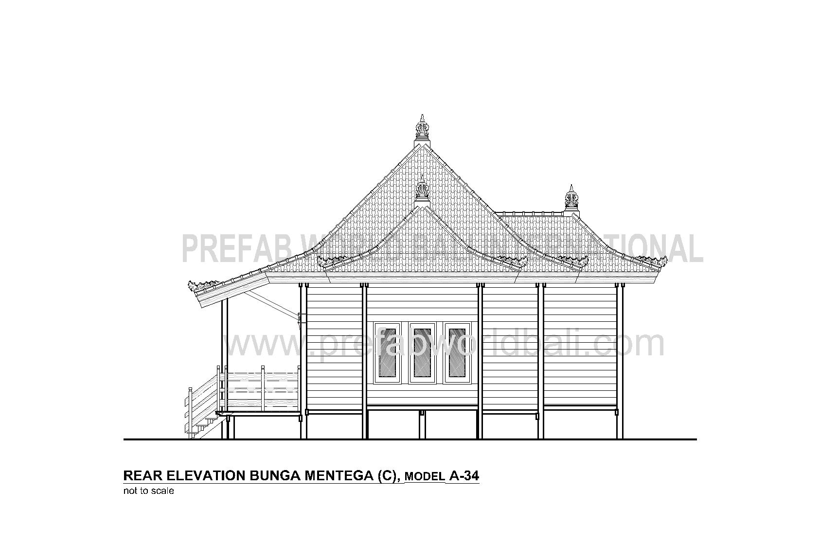 Bunga Mentega rear elevation