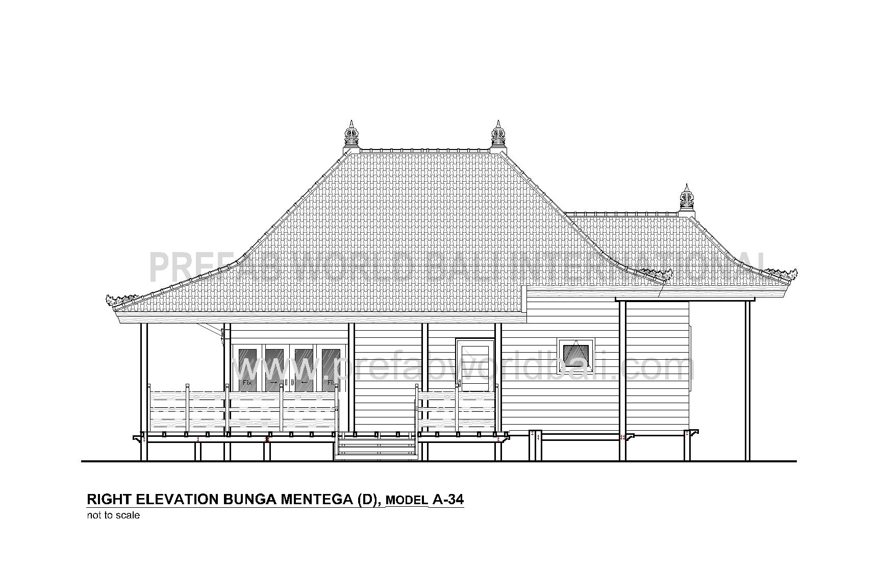 Bunga Mentega right elevation