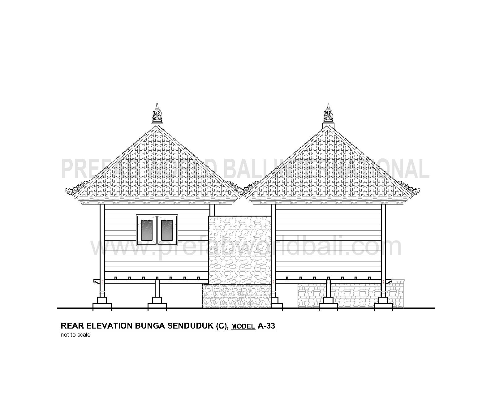 Bunga Senduduk rear elevation