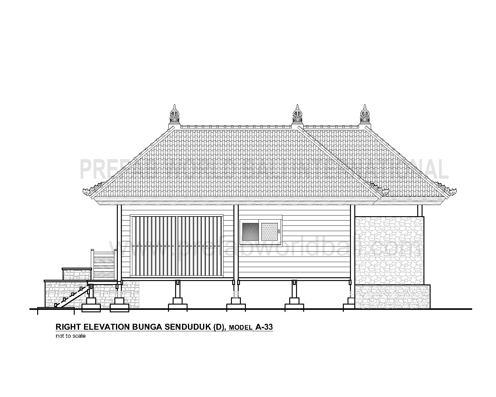 Bunga Senduduk right elevation