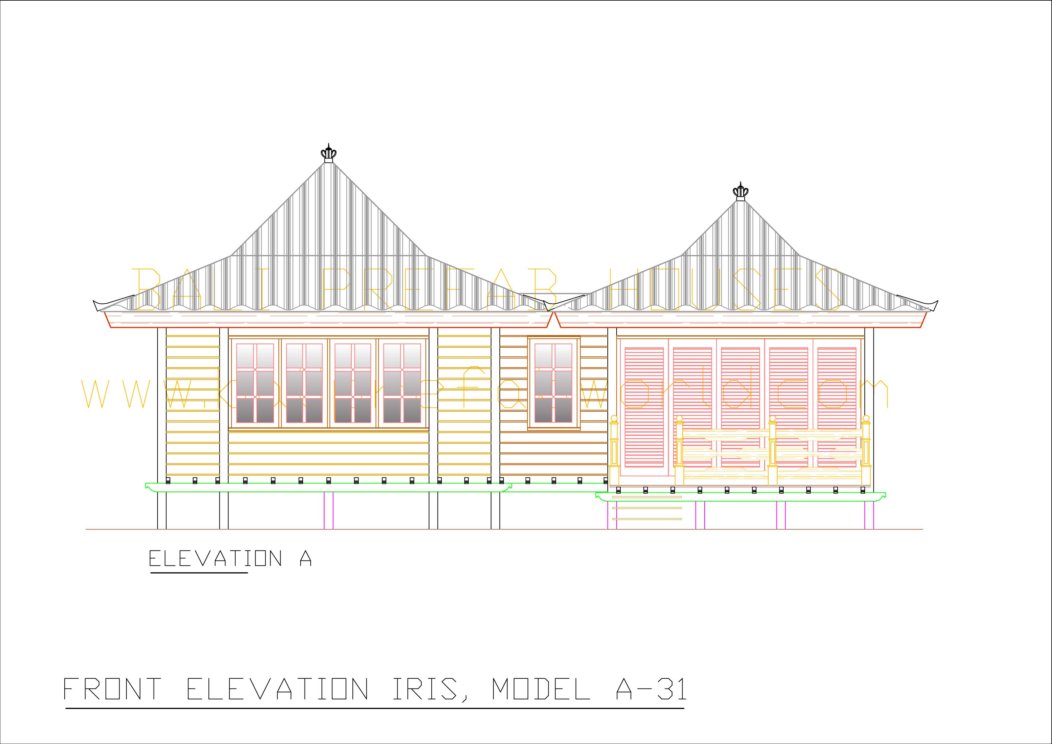 Iris front elevation