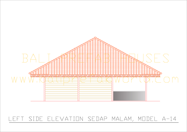 Sedap malam left side elevation