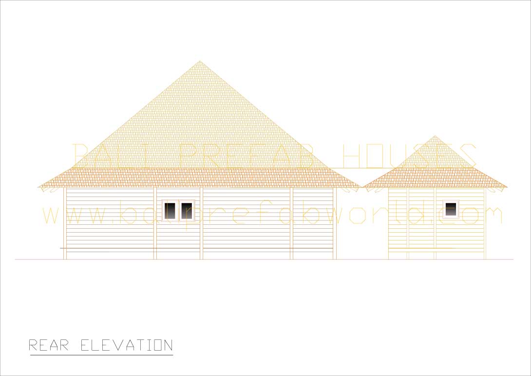 Flamboyant rear elevation nts