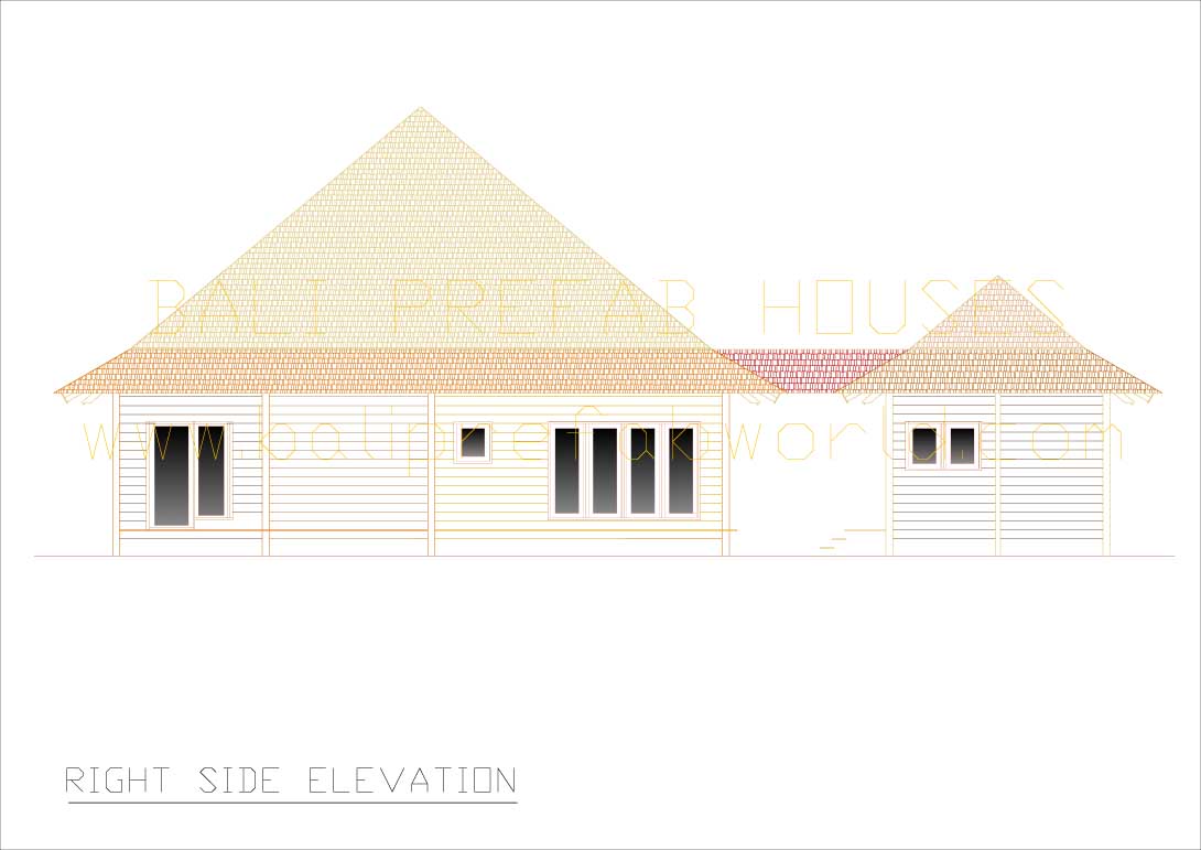 Flamboyant right side elevation nts