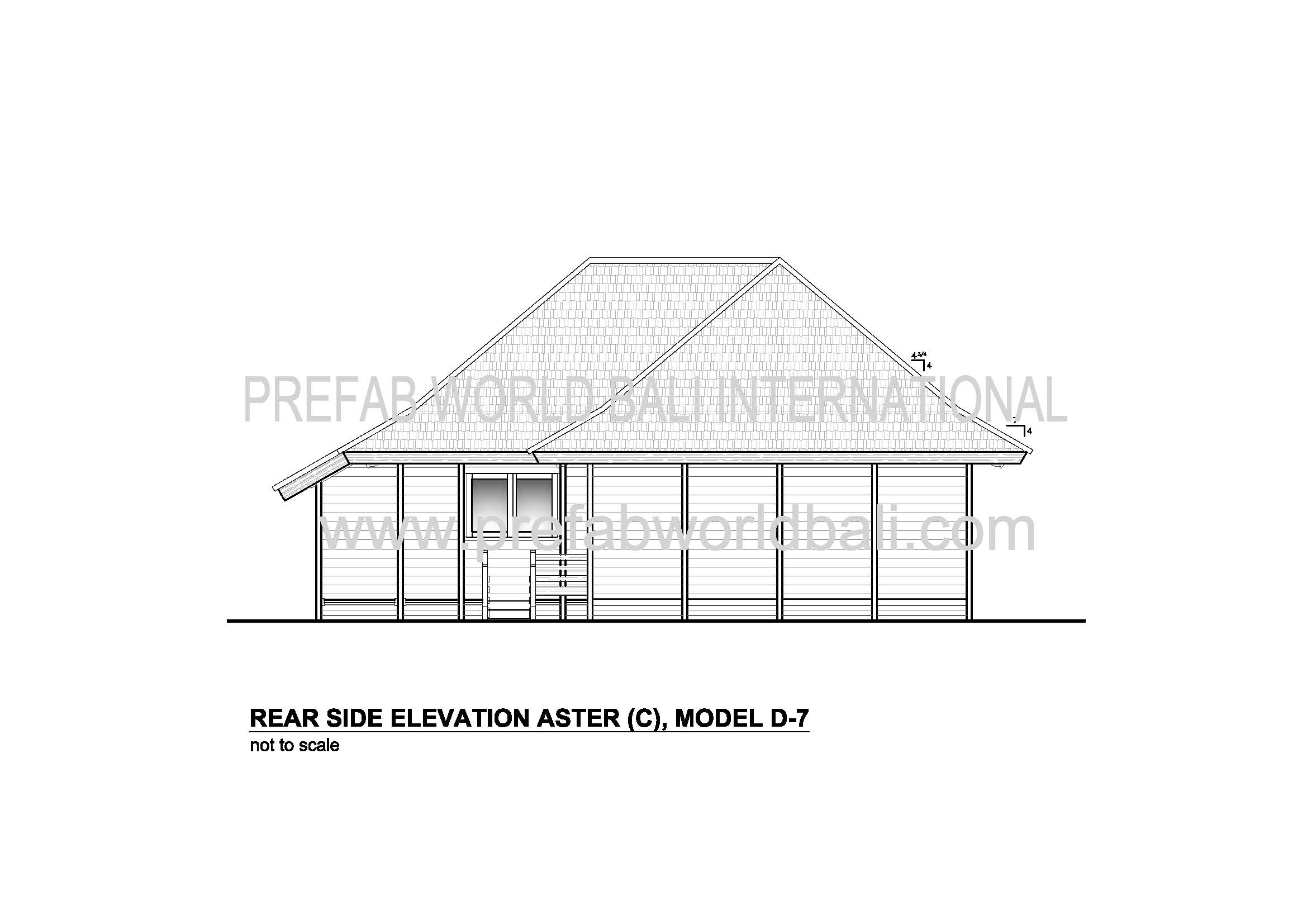 Aster rear side elevation