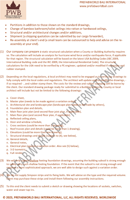 Package Bali Prefab World home kit 2