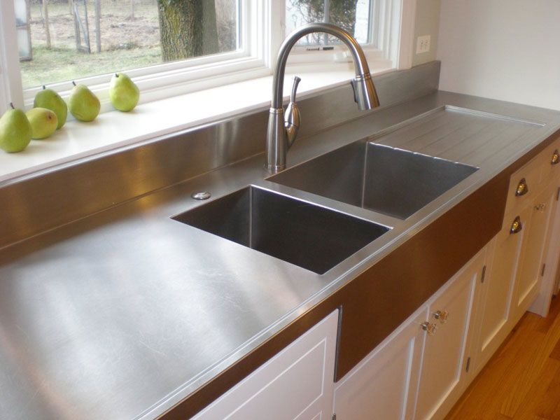 Stainless steel countertop