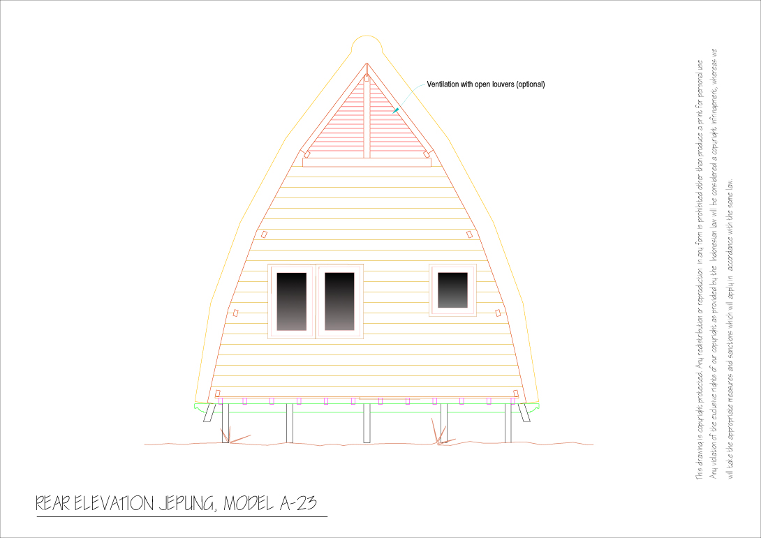 Jepung A 23 rear elevation 1