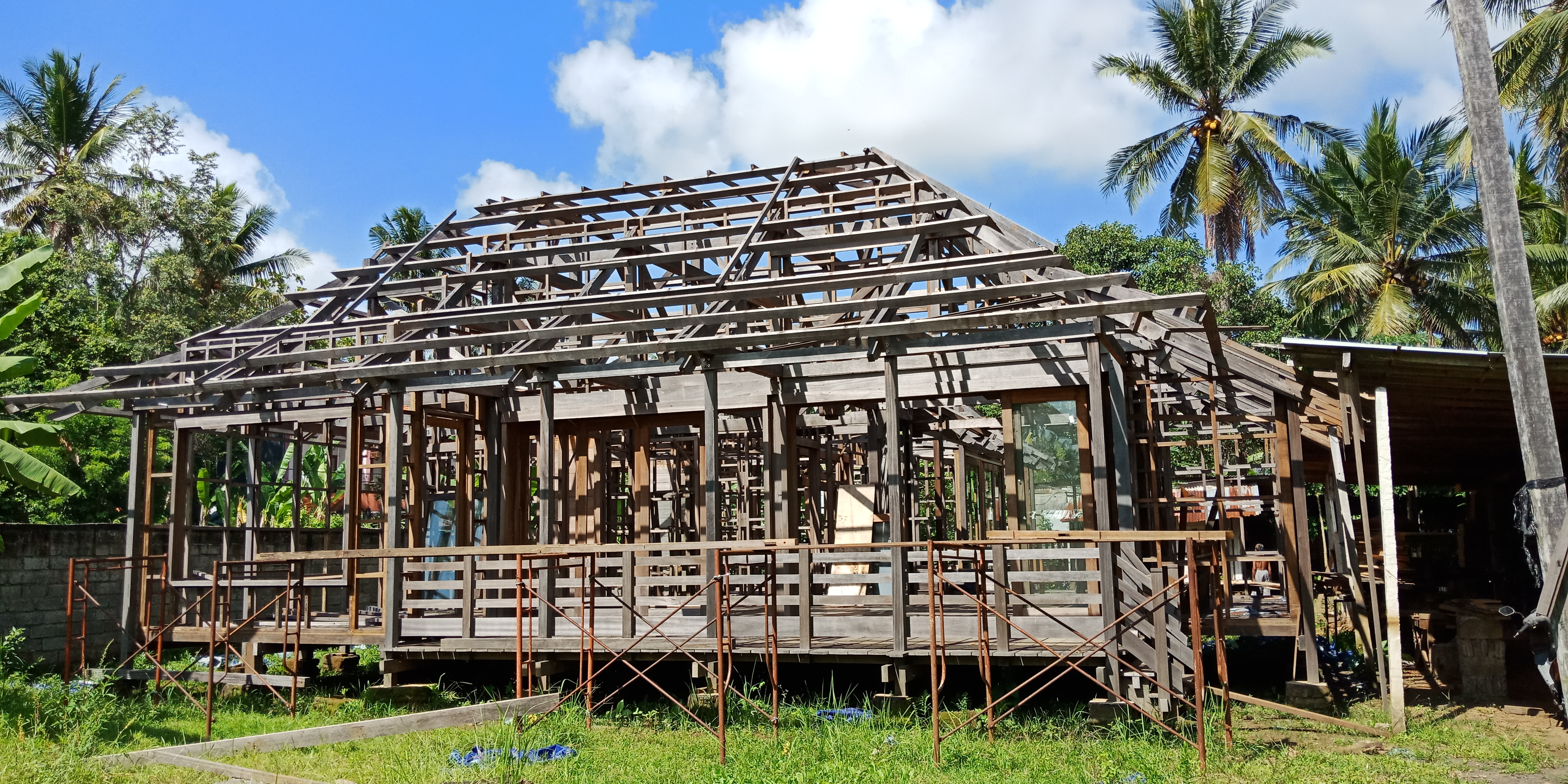 Construction left side of unit  halfway