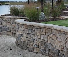 Retaining wall from rock